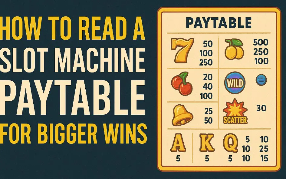 How to Read a Slot Machine Paytable