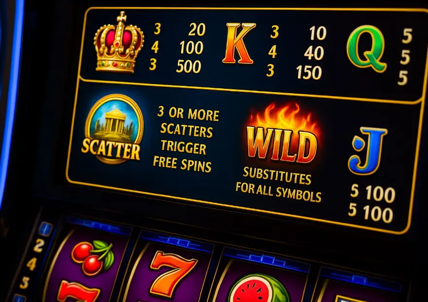 Read a Slot Paytable